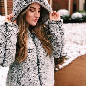 Thread and Supply sherpa zip-up hoodie